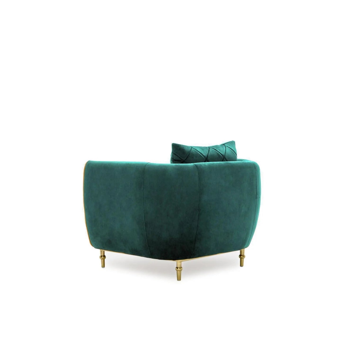 Cerchio Gold Sofa Set in Dark Green