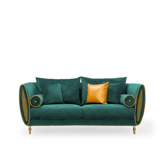 Cerchio Gold Green Sofa Set