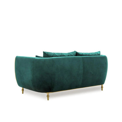 Cerchio Gold Sofa Set in Dark Green