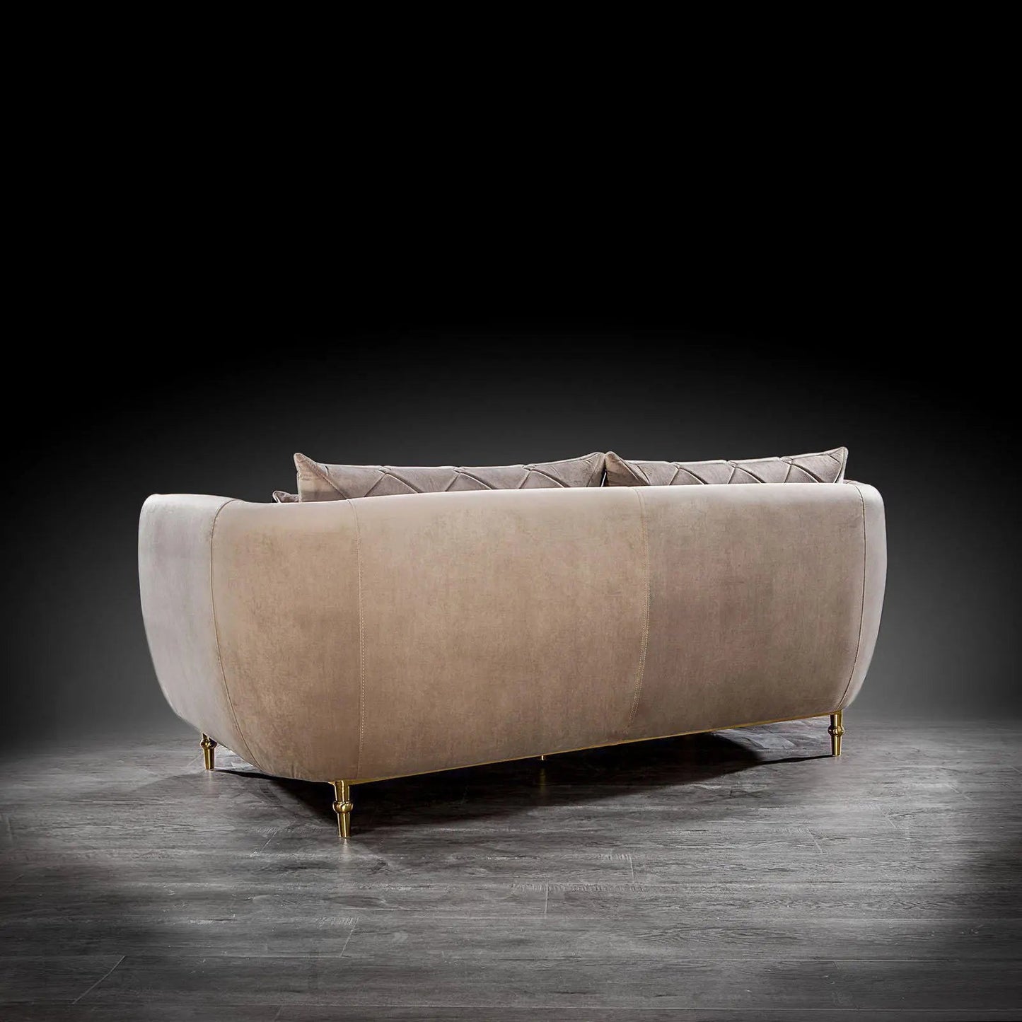 Cerchio Gold-Trim Sofa Set – Taupe