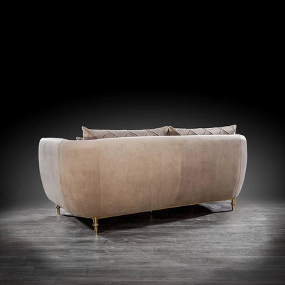 Cerchio Gold-Trim Sofa Set – Taupe