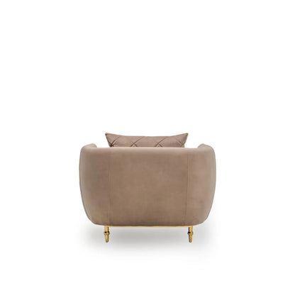 Cerchio Gold-Trim Sofa Set – Taupe