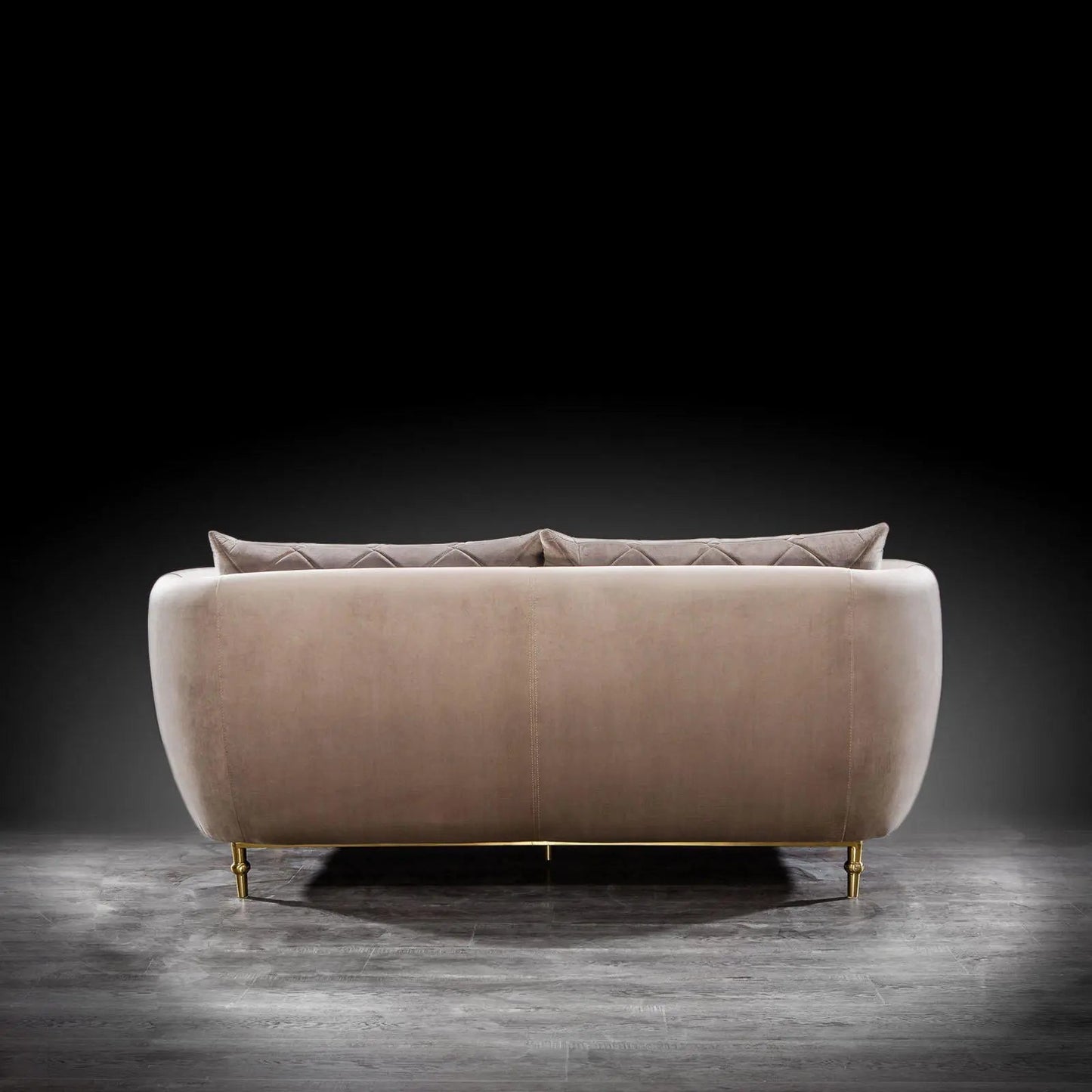 Cerchio Gold-Trim Sofa Set – Taupe