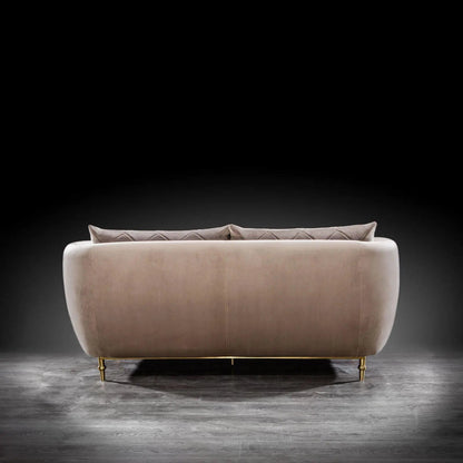 Cerchio Gold-Trim Sofa Set – Taupe