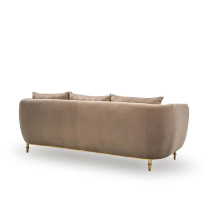 Cerchio Gold-Trim Sofa Set – Taupe