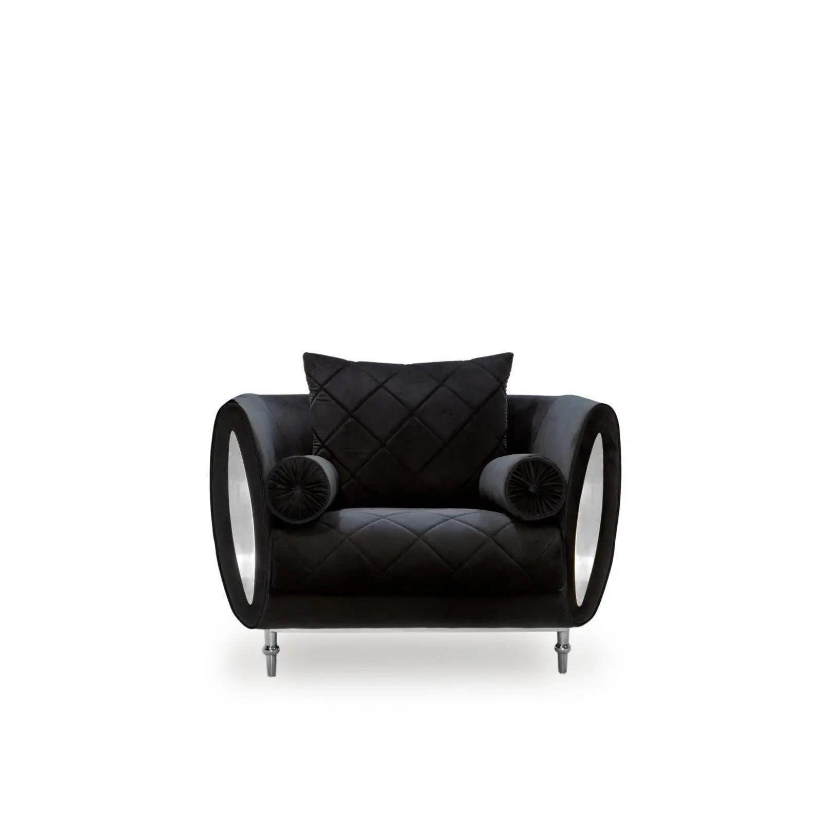 Cerchio Silver Black Roberto Grassie Sofa Set