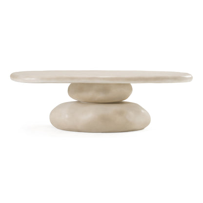 Arlan- Modern Beige Concrete Coffee Table
