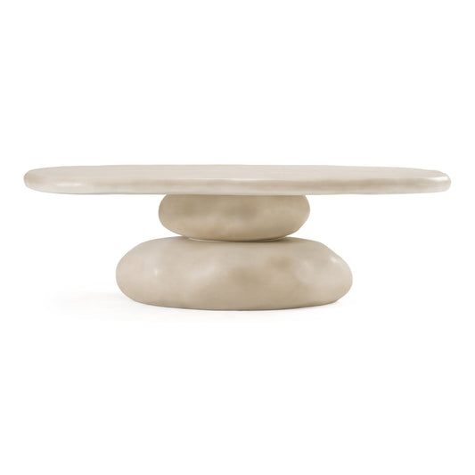 Arlan- Modern Beige Concrete Coffee Table