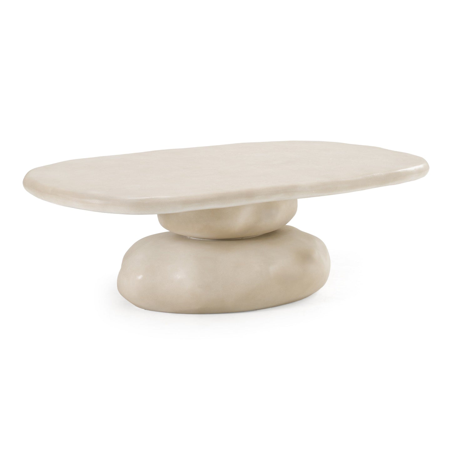 Arlan- Modern Beige Concrete Coffee Table