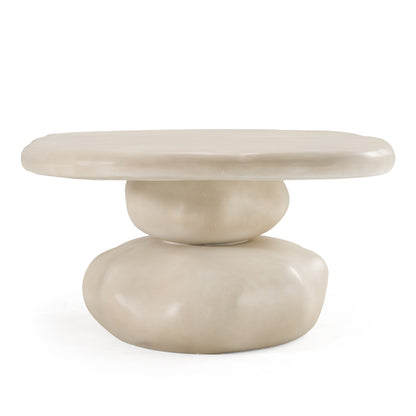 Arlan- Modern Beige Concrete Coffee Table