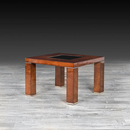 Demeter Glass Top End Table | Refined and Contemporary