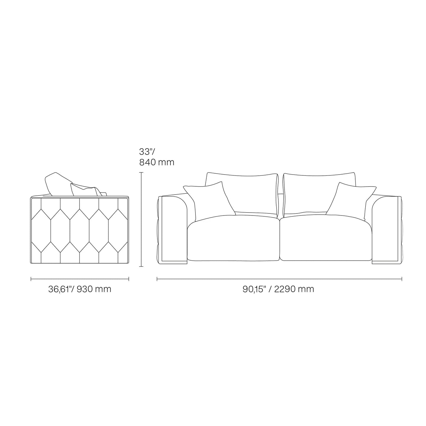 Dino Gold-Accent Sofa Set – Smoke