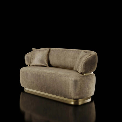 Emma Titanium Gold Sofa Set – Champagne