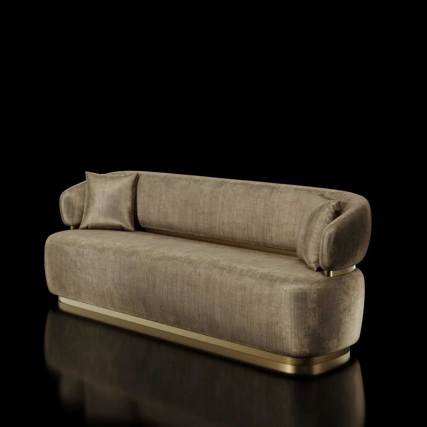 Emma Titanium Gold Sofa Set – Champagne