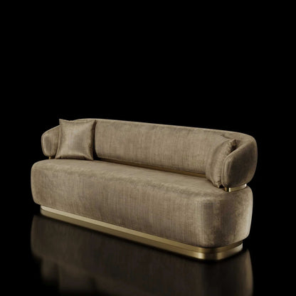 Emma Titanium Gold Sofa Set – Champagne