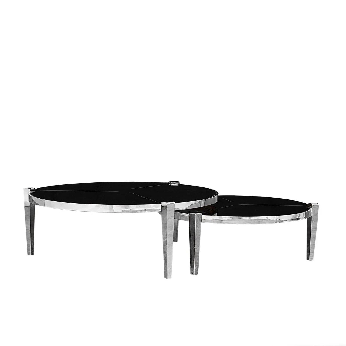Enzo Round Silver Coffee Table for Modern Living