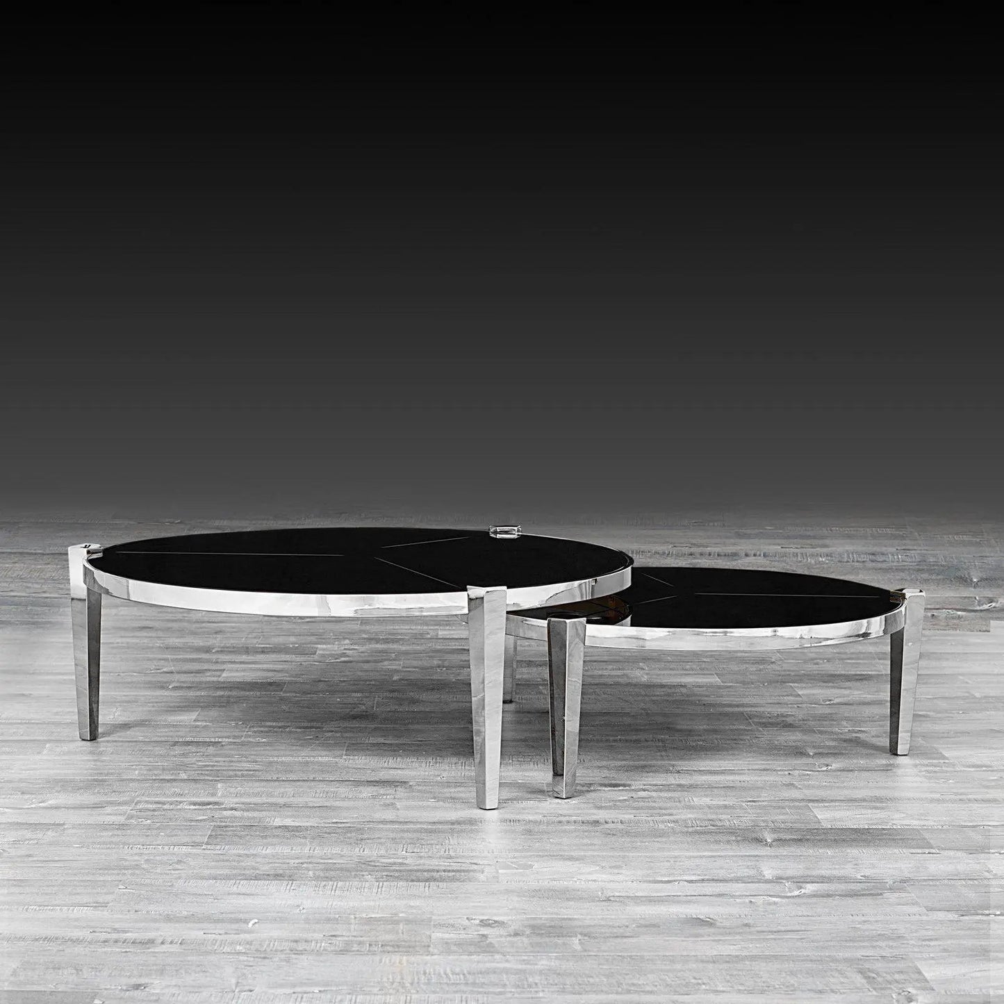 Enzo Round Silver Coffee Table for Modern Living
