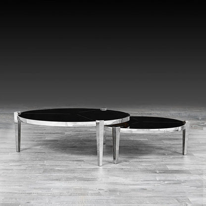 Enzo Round Silver Coffee Table for Modern Living