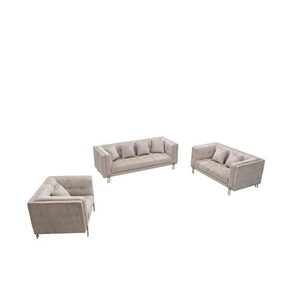 Federico Stylish Sofa Set – Taupe