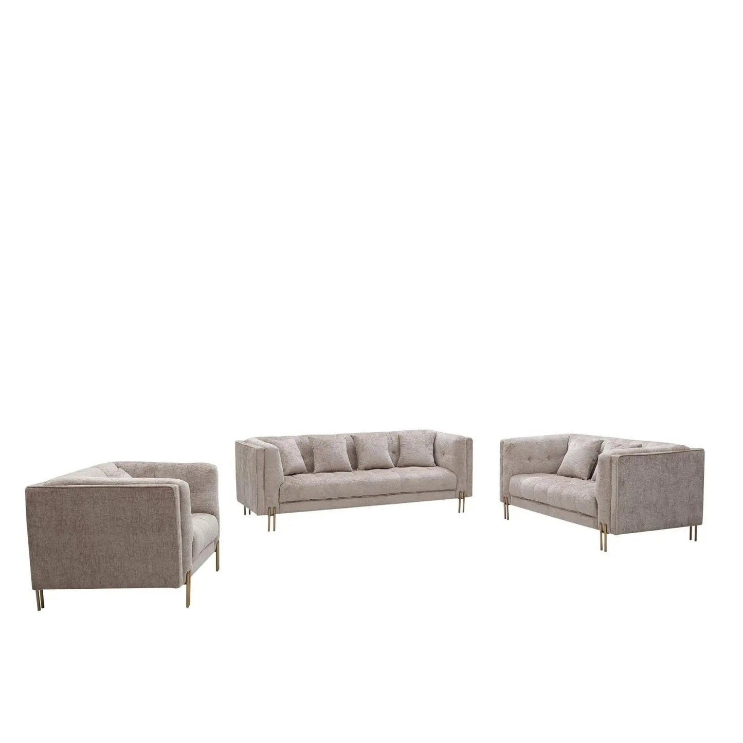 Federico Stylish Sofa Set – Taupe