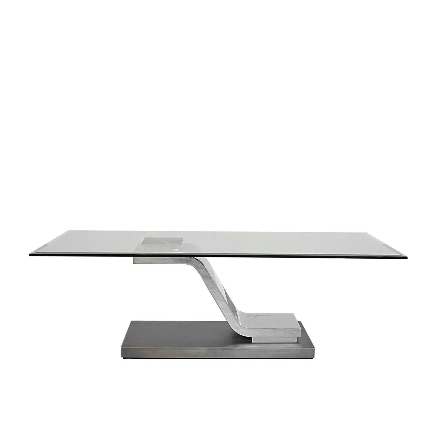 Float Silver Coffee Table with Contemporary Lines