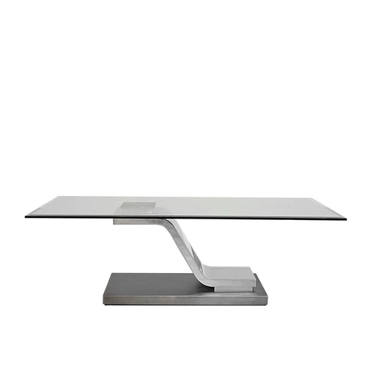 Float Silver Coffee Table with Contemporary Lines