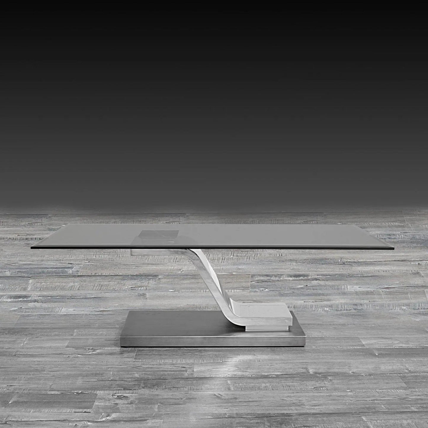 Float Silver Coffee Table with Contemporary Lines