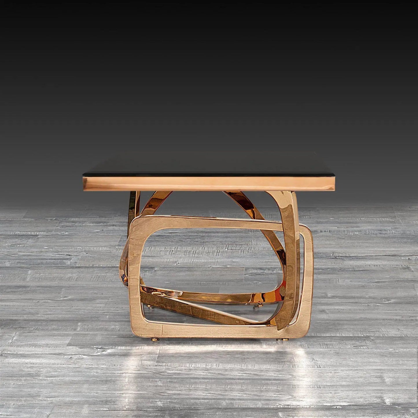 Flow Rose Gold End Tables | Set of Two Elegant Pieces