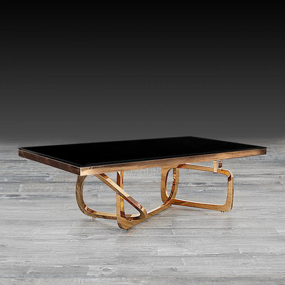 Flow Rose Gold Coffee Table for Chic Interiors