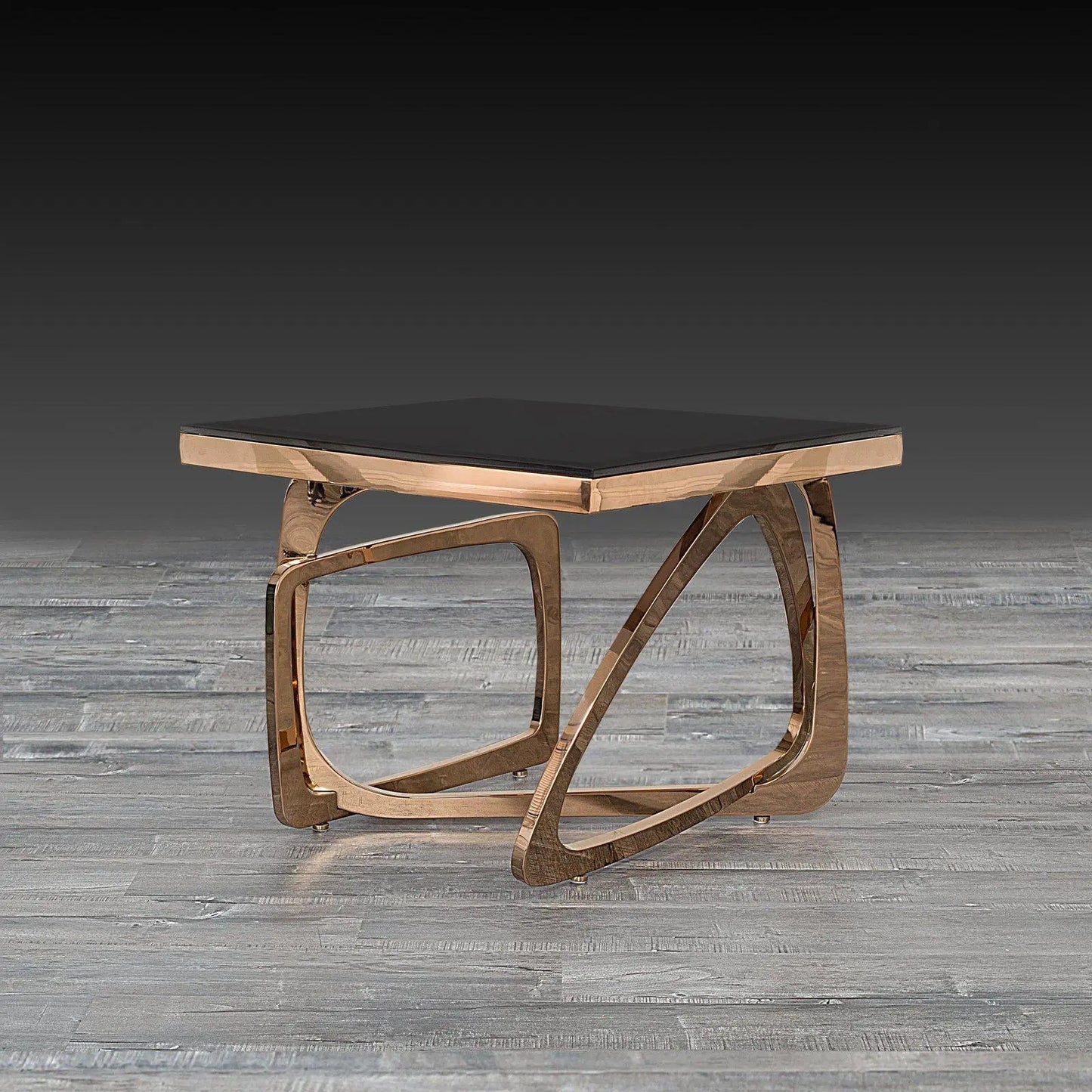 Flow Rose Gold End Tables | Set of Two Elegant Pieces