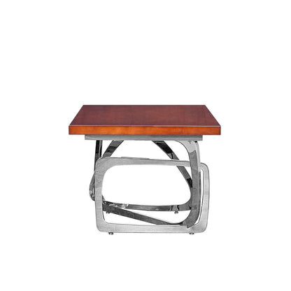 Flow Maple Silver End Table