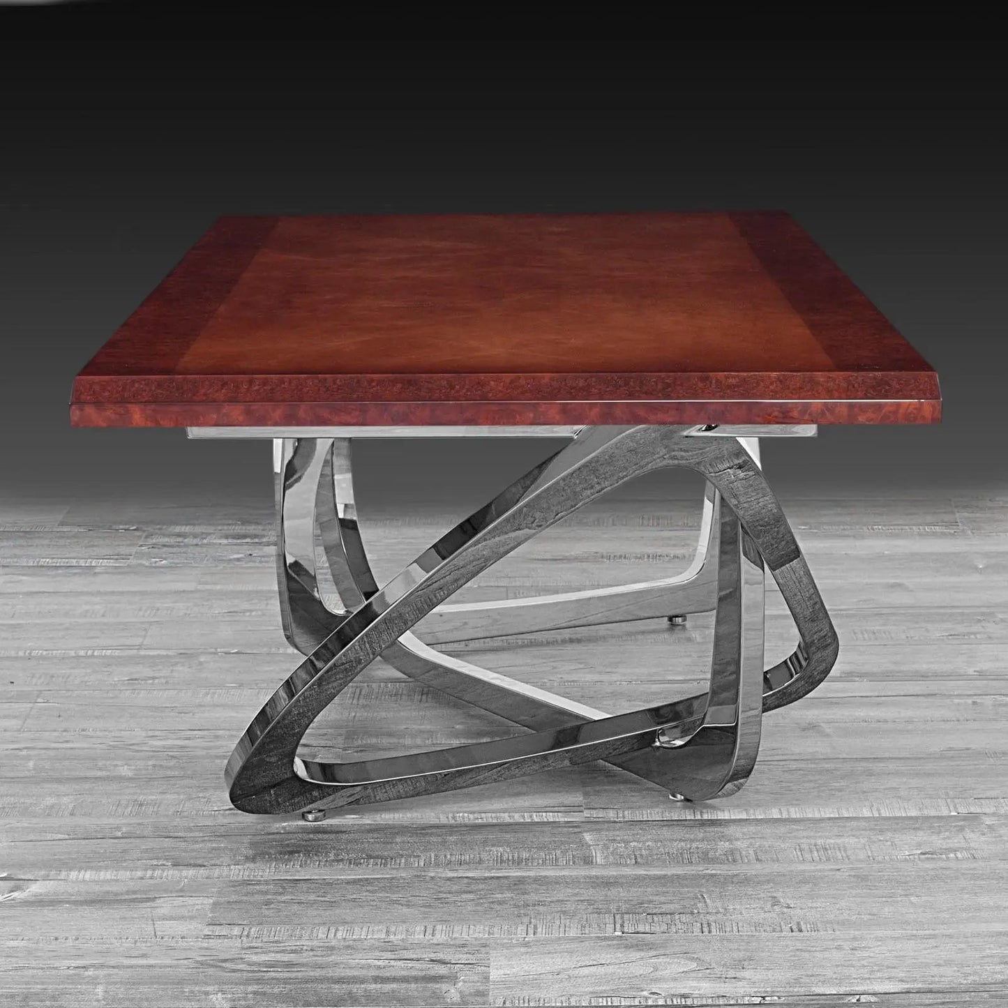 Flow Silver Coffee Table with Clean Design