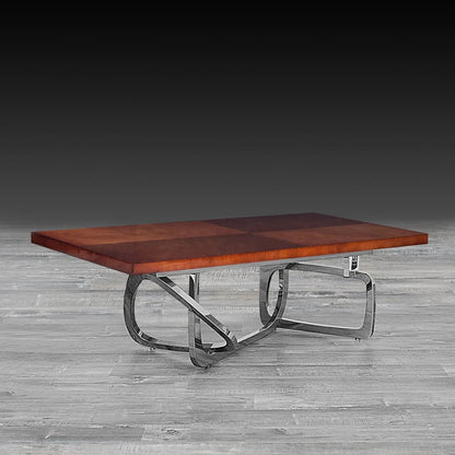 Flow Silver Coffee Table with Clean Design