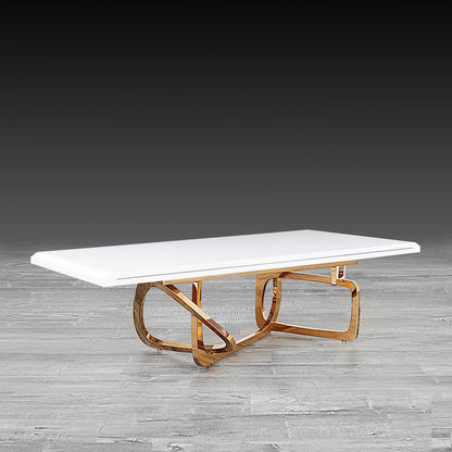 Flow Rose Gold Coffee Table for Chic Interiors