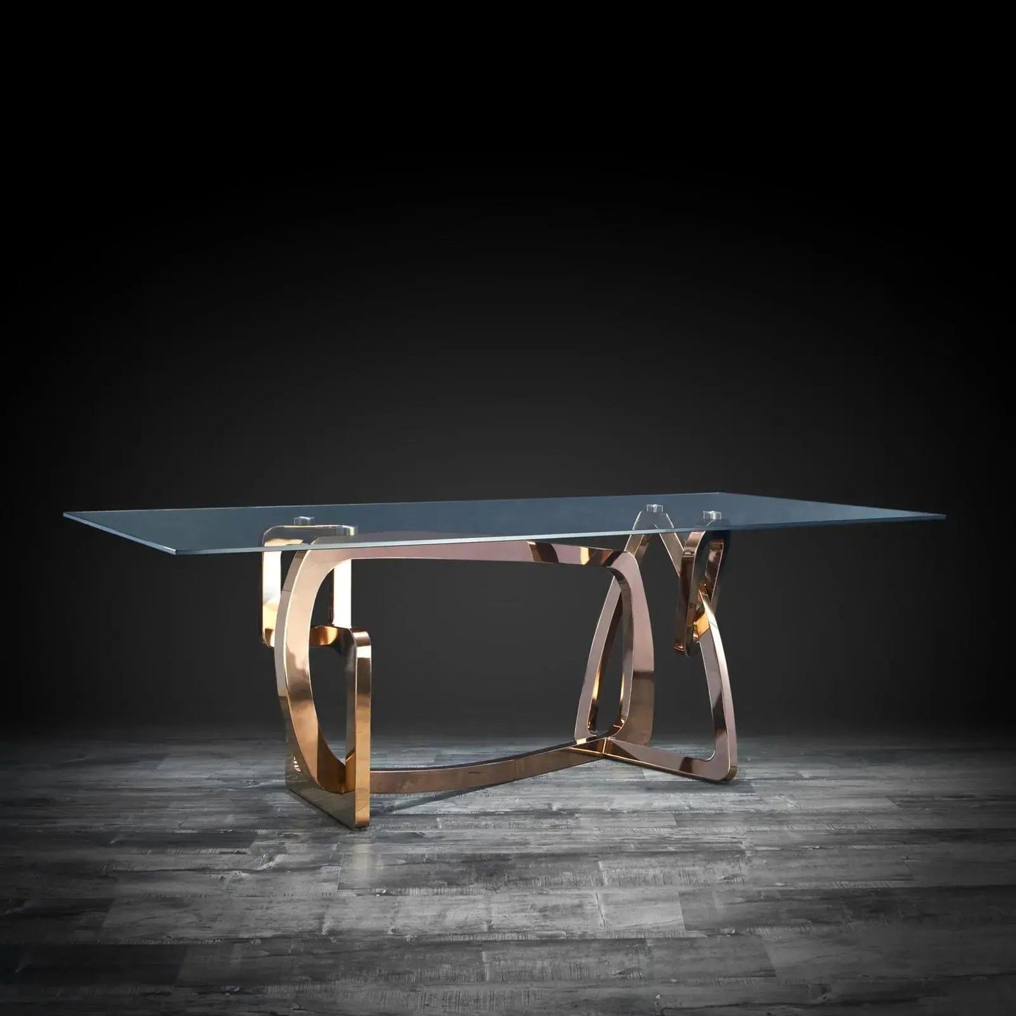 Flow Sleek Glass-Top Dining Table