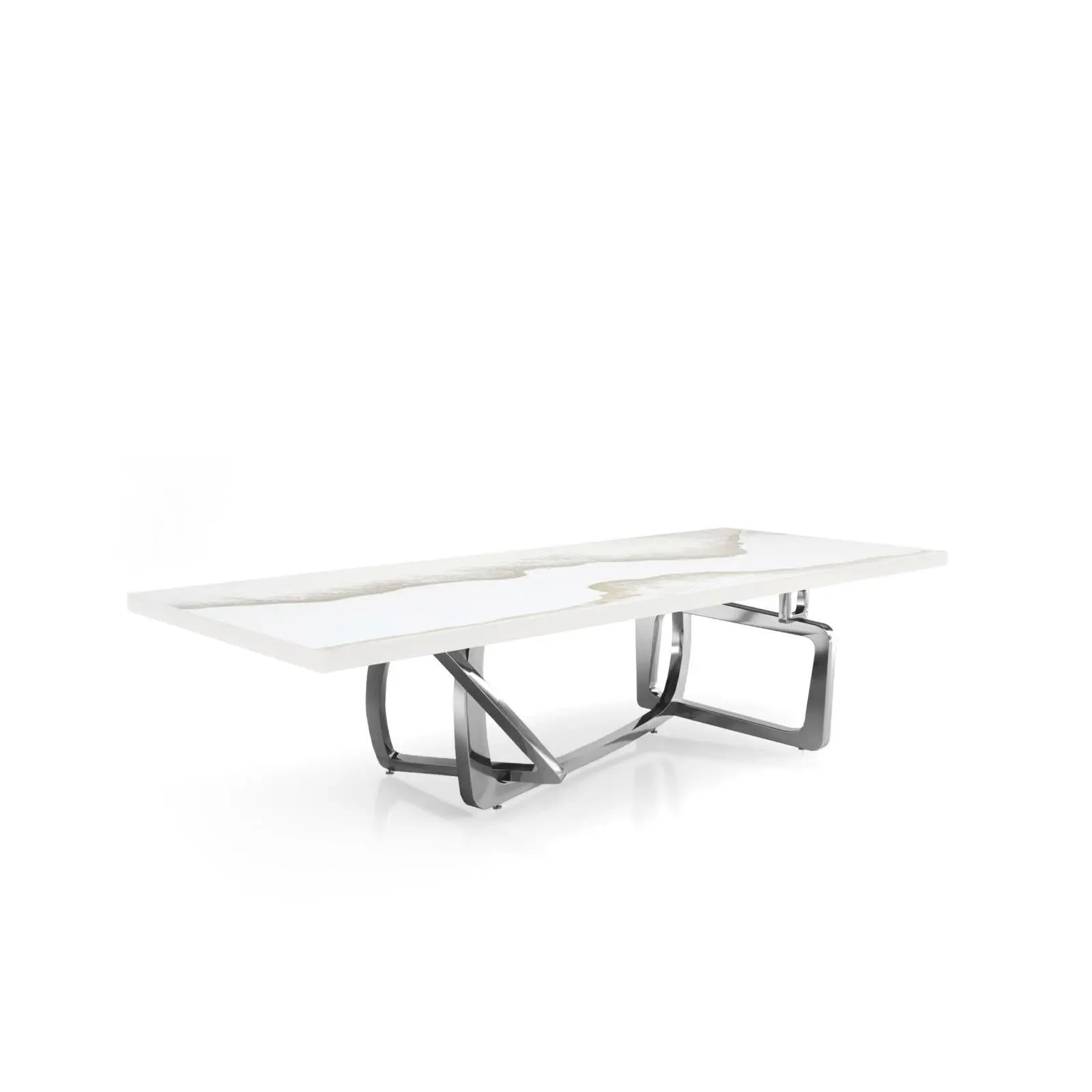 Flow Silver White Mountain Small Coffee Table