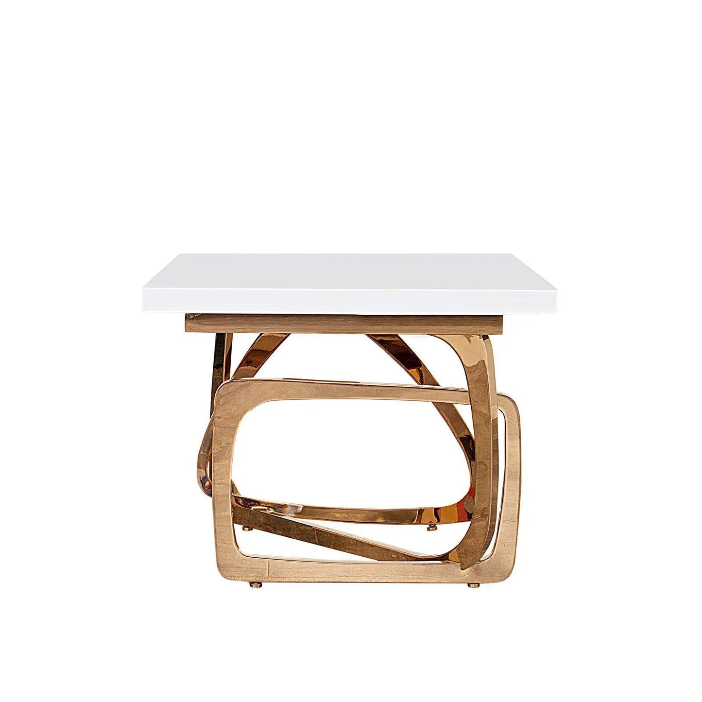 Flow White RG End Table