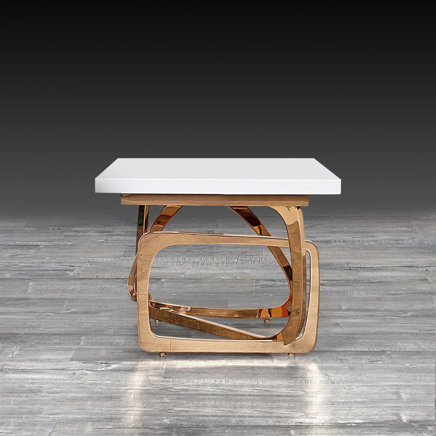 Flow Rose Gold End Tables | Set of Two Elegant Pieces