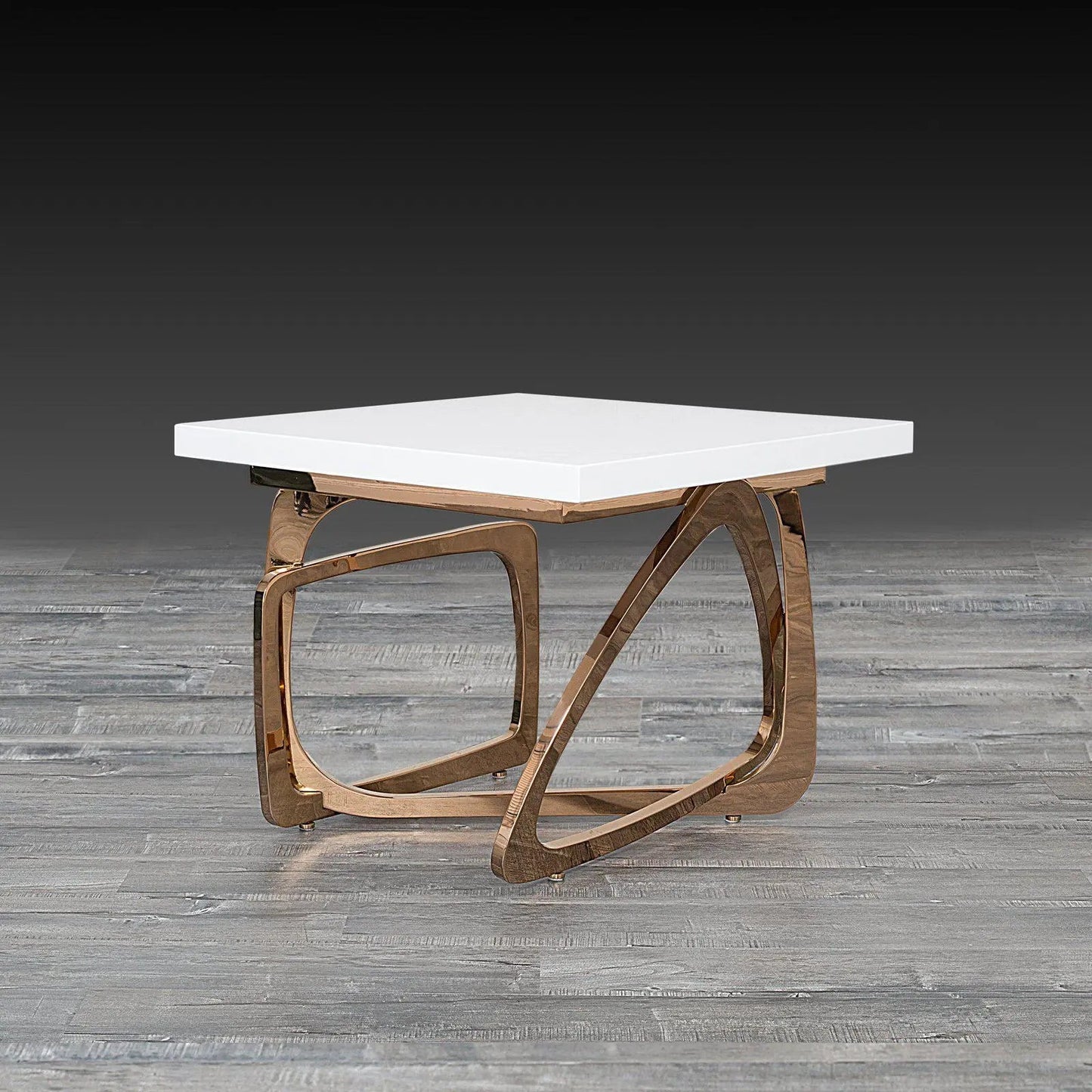 Flow Rose Gold End Tables | Set of Two Elegant Pieces