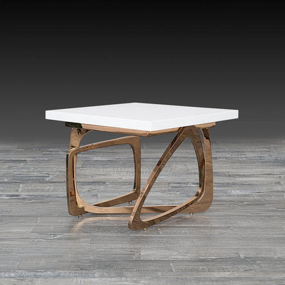 Flow Rose Gold End Tables | Set of Two Elegant Pieces