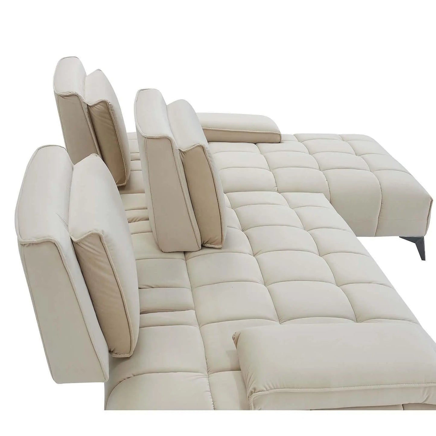 Francesco LAF Sofa Chaise Sectional – Black Base Edition