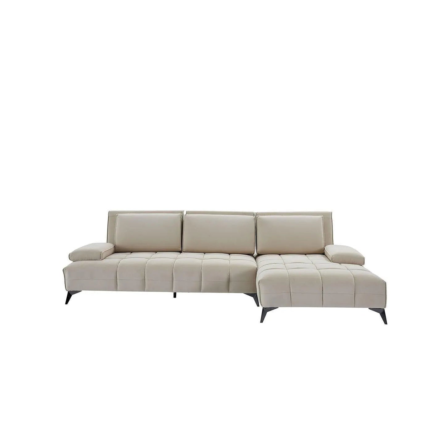 Francesco Bl Left Sofa Chaise Beige Sectional