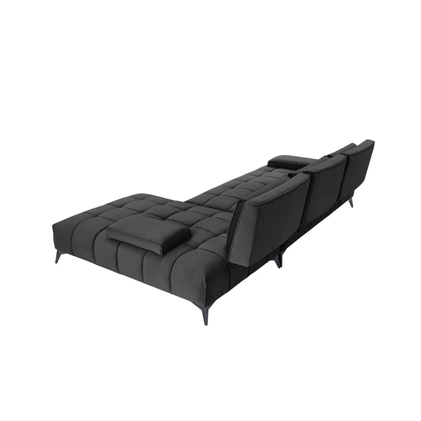 Francesco LAF Sofa Chaise Sectional – Black Base Edition