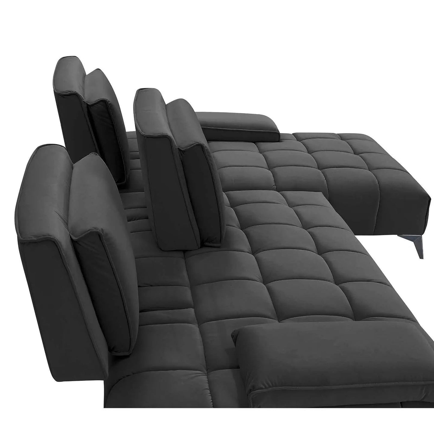 Francesco LAF Sofa Chaise Sectional – Black Base Edition