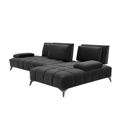 Francesco LAF Sofa Chaise Sectional – Black Base Edition
