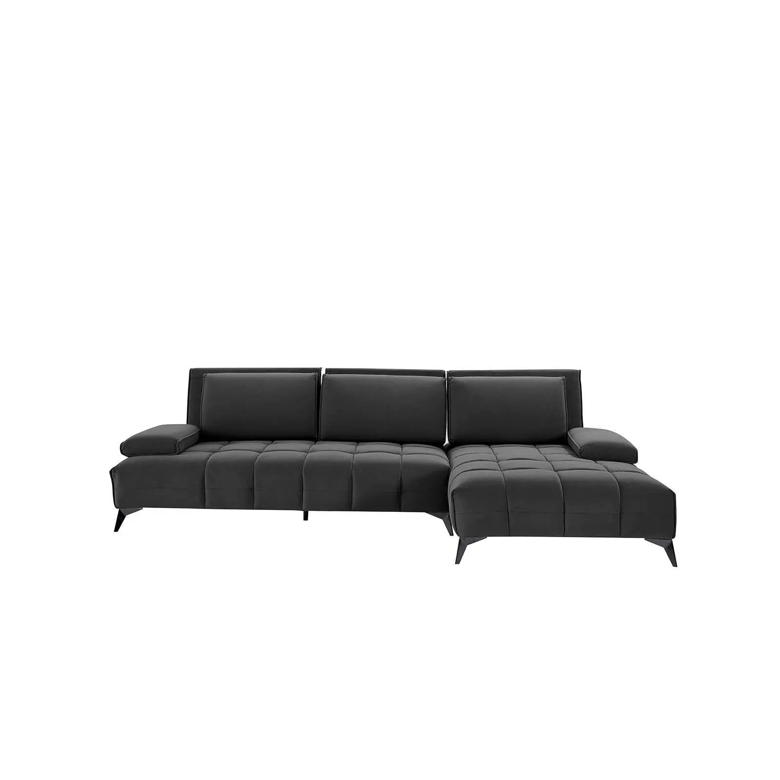 Francesco Bl Left Sofa Chaise Black Sectional