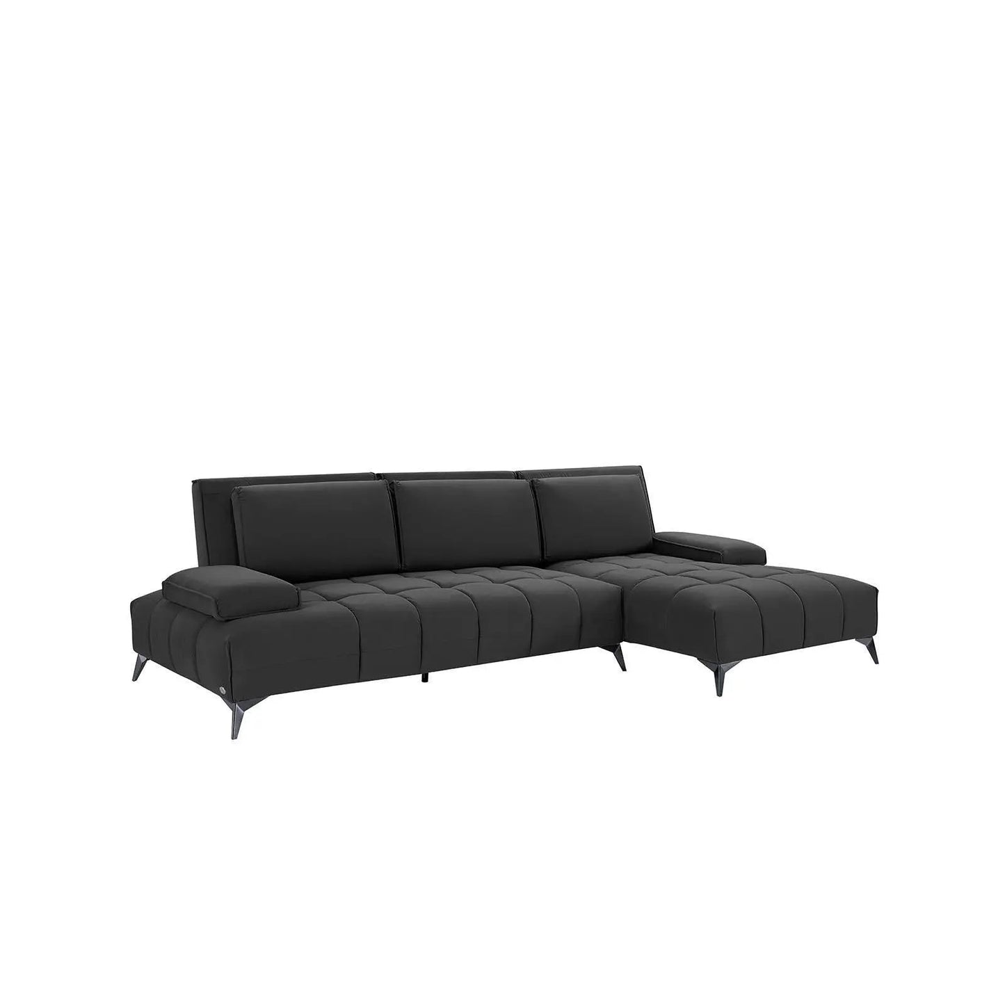 Francesco LAF Sofa Chaise Sectional – Black Base Edition