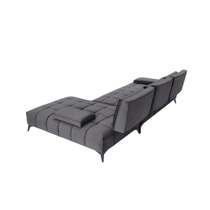 Francesco LAF Sofa Chaise Sectional – Black Base Edition