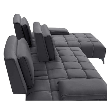 Francesco LAF Sofa Chaise Sectional – Black Base Edition