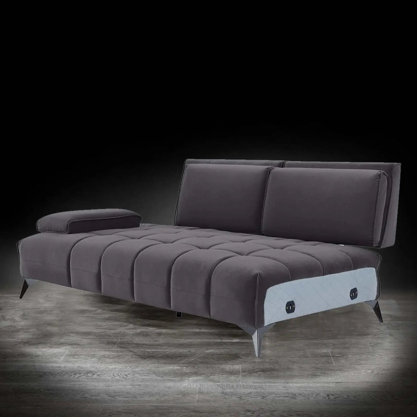 Francesco LAF Sofa Chaise Sectional – Black Base Edition